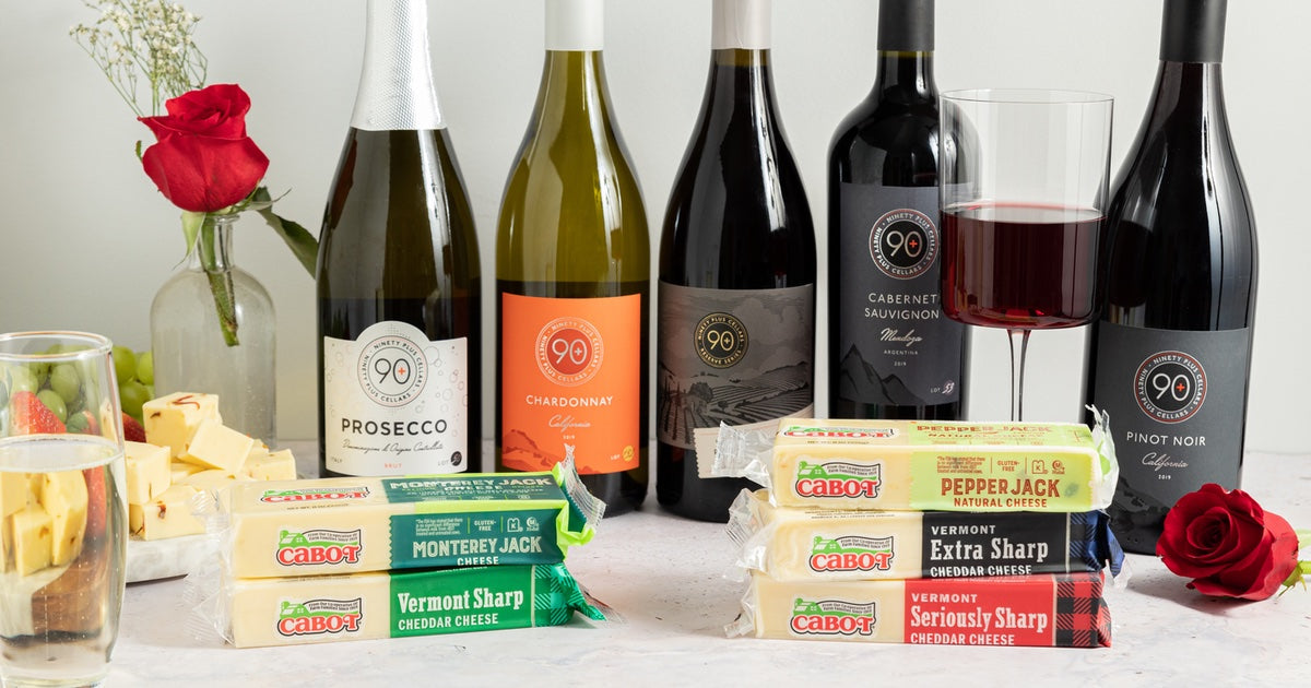 90+ Cellars Wine and Cabot Cheese Pairings 